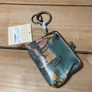 Patricia Nash Kisslock Coin Purse with Keychain